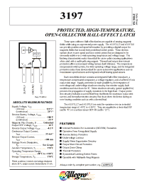 Datasheet A3197ELT manufacturer Allegro